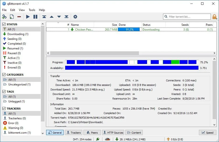 BitTorrent Ekran Goruntusu