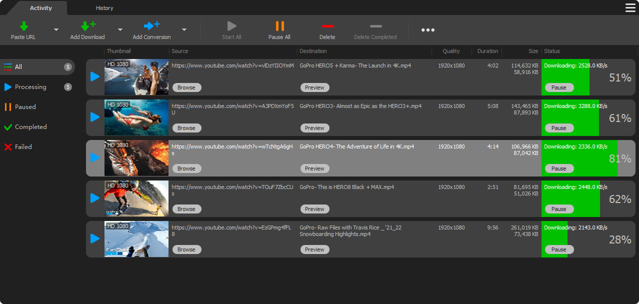 YTD Youtube Downloader Ekran Goruntusu