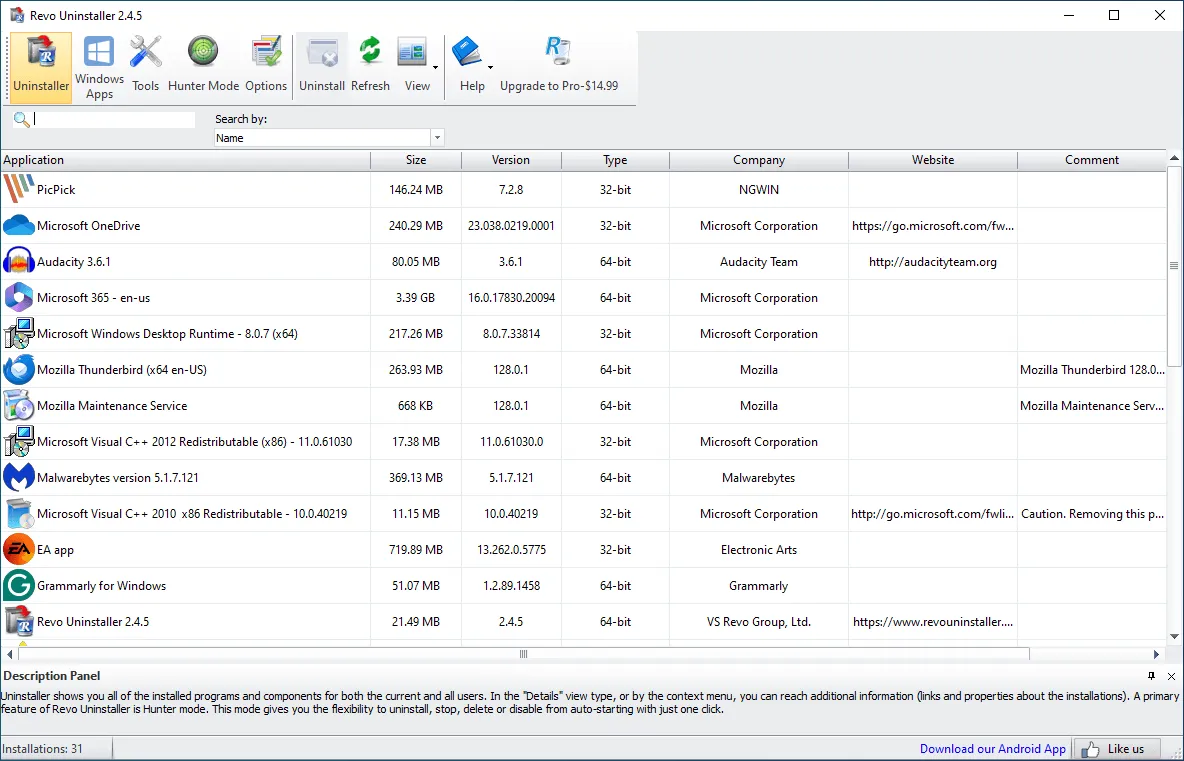 Revo Uninstaller Ekran Goruntusu