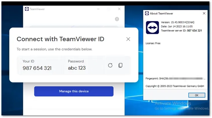 TeamViewer Ekran Goruntusu