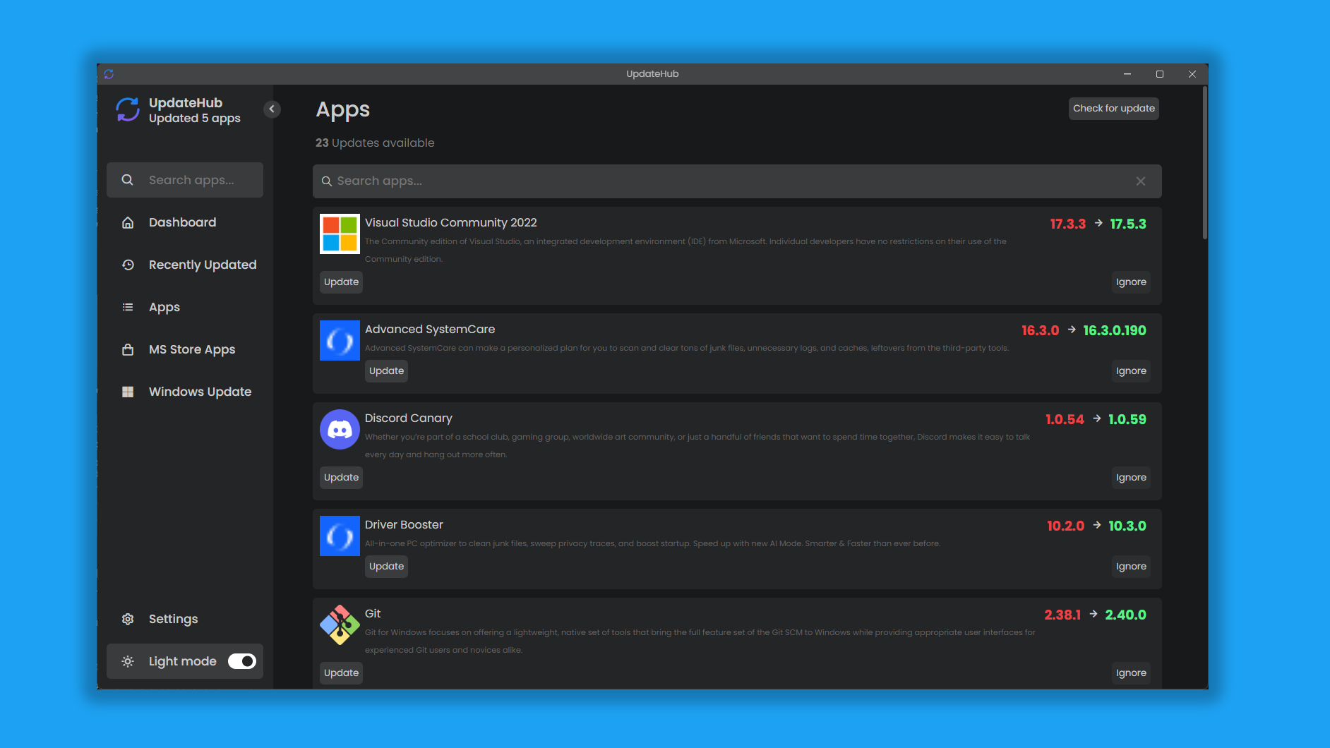 UpdateHub Ekran Goruntusu