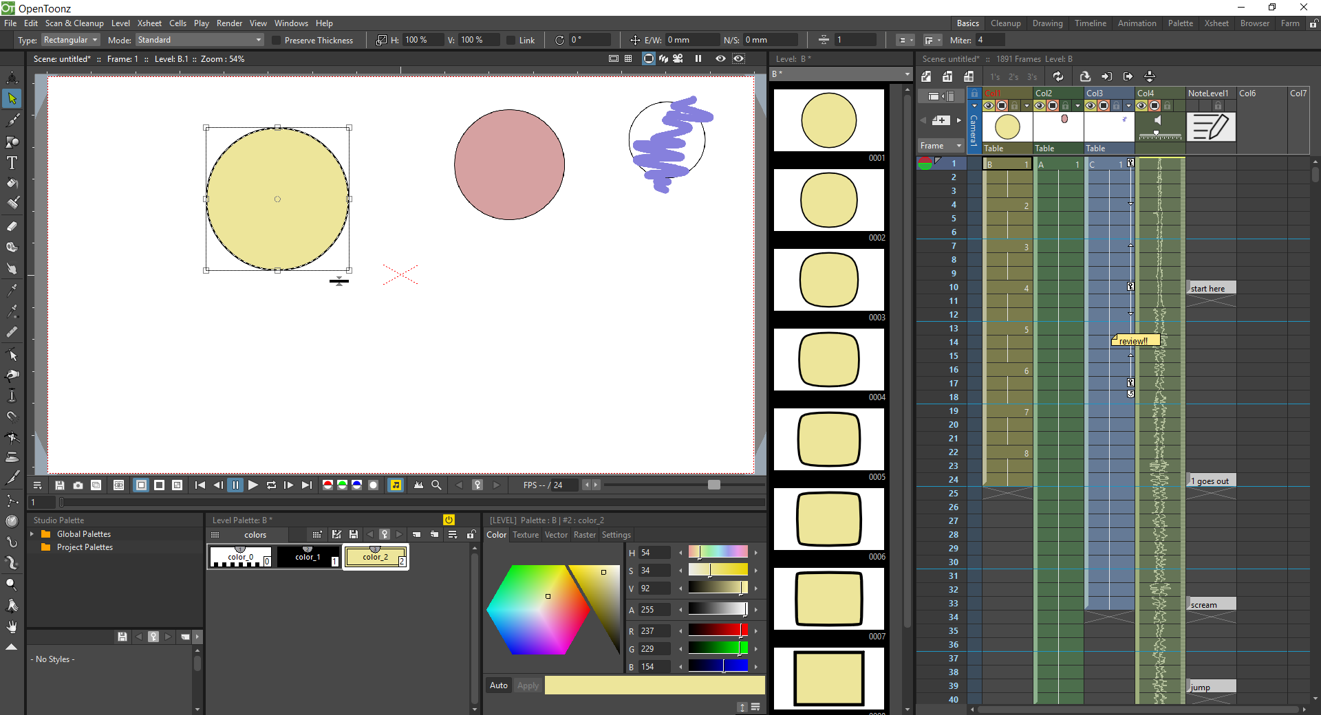 OpenToonz Ekran Goruntusu