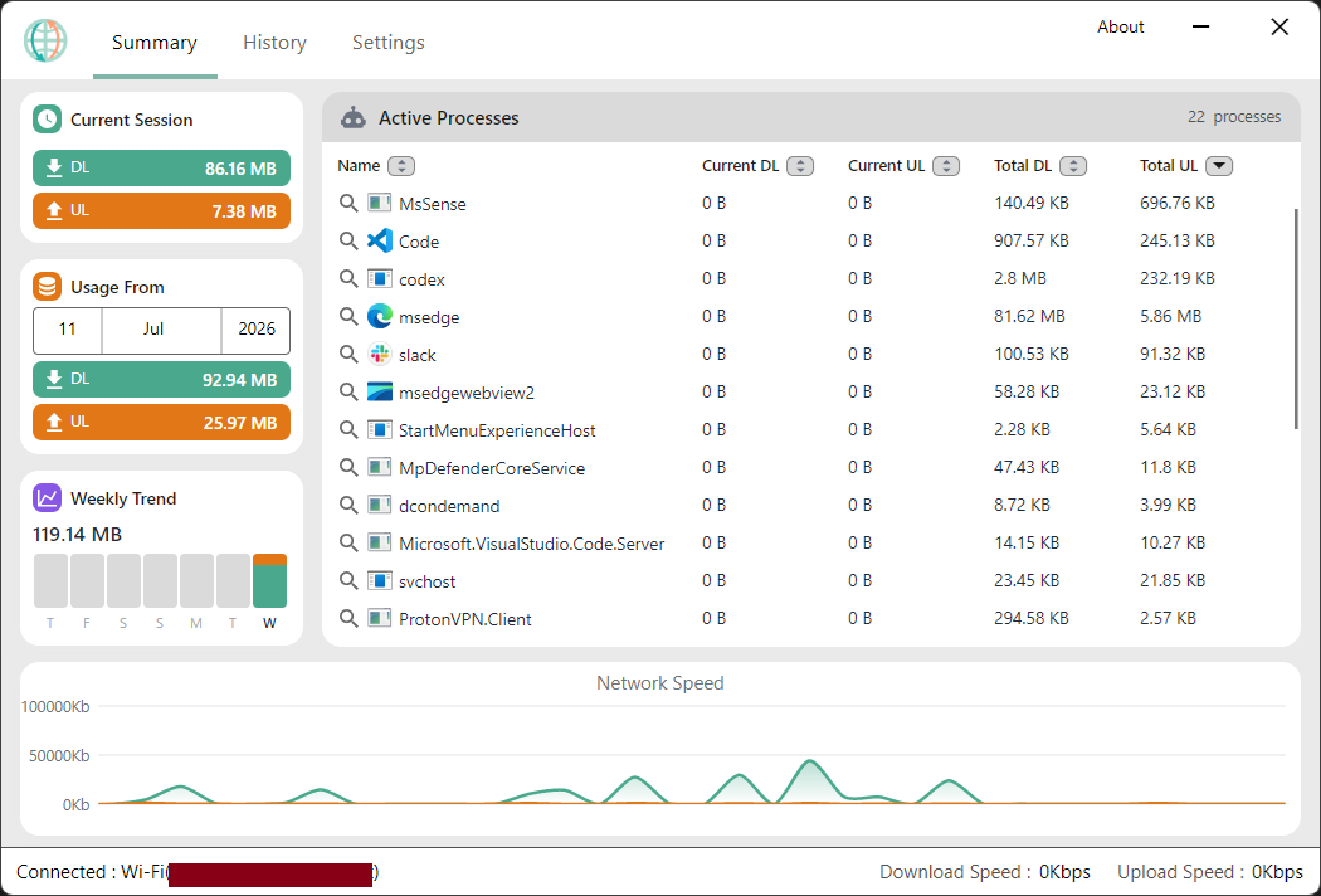 OpenNetMeter Ekran Goruntusu