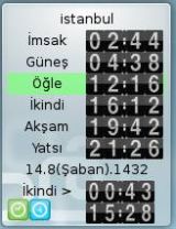 Namaz Vakitleri KDE Plasmoid Uygulamas