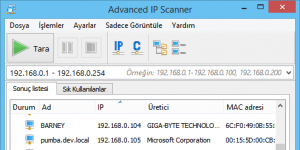 Advanced IP Scanner Ekran Görüntüsü