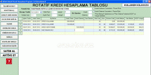 AGSoft Rotatif Kredi Hesaplama Program Ekran Grnts