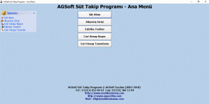 AGSoft Sut ve Gelir Gider Takip Programı Ekran Görüntüsü
