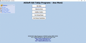 AGSoft Sut ve Gelir Gider Takip Program Ekran Grnts