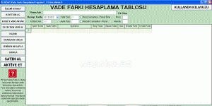 AGSoft Vade Fark Hesaplama Program Ekran Grnts