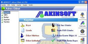 AKINSOFT Adres Etiket Ekran Grnts