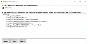 Antivirus Removal Tool Ekran Grnts