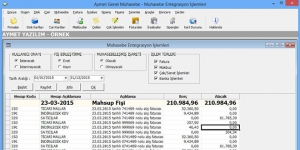 Aymet Genel Muhasebe Ekran Grnts