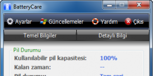 BatteryCare Ekran Grnts