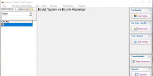 Bilsist Cari Fatura Program Ekran Grnts