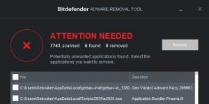 Bitdefender Adware Removal Tool Ekran Görüntüsü