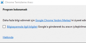 Chrome Temizleme Arac Ekran Grnts