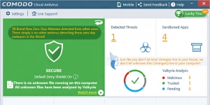 Comodo Cloud Antivirus Ekran Grnts