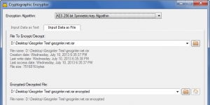 Cryptographic Encryptor Ekran Grnts