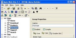DHTML Menu Builder Ekran Görüntüsü