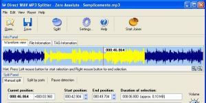 Direct WAV MP3 Splitter Ekran Grnts