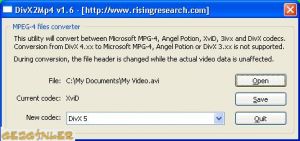 DivX2Mp4 Ekran Grnts