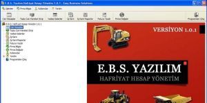 E.B.S. Hafriyat Hesap Ynetim Ekran Grnts