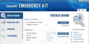 Emsisoft Emergency Kit Ekran Görüntüsü