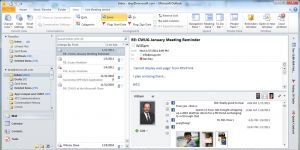 Facebook iin Outlook Sosyal erik Balayc Ekran Grnts