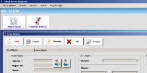 Fenesoft Teknik Servis Takip Program Ekran Grnts