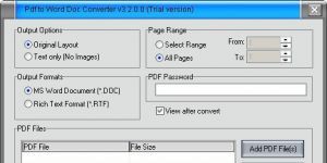 Free PDF to Word Doc Converter Ekran Grnts