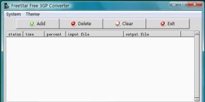 FreeStar 3GP Converter Ekran Görüntüsü