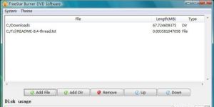 FreeStar Burner-DVD Software Ekran Görüntüsü