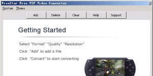 FreeStar Free PSP Video Converter Ekran Grnts