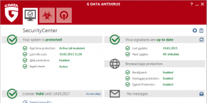 G DATA Antivirus Ekran Grnts