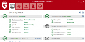 G DATA Internet Security Ekran Grnts