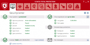 G DATA Total Security Ekran Görüntüsü