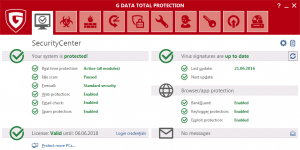 G DATA Total Security Ekran Grnts