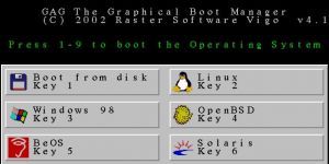 GAG Graphical Boot Manager Ekran Grnts