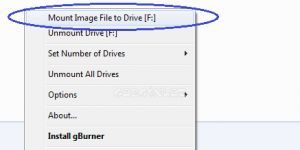 gBurner Virtual Drive Ekran Görüntüsü