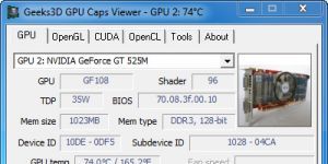 GPU Caps Viewer Ekran Görüntüsü