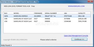 HDD Low Level Format Tool Ekran Grnts