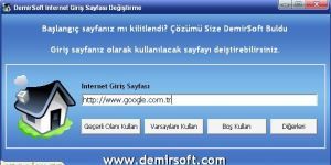 Internet Giri Sayfas Deitirme Ekran Grnts