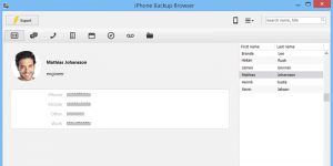 iPhone Backup Browser Ekran Görüntüsü