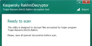 Kaspersky RakhniDecryptor Ekran Grnts