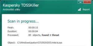 Kaspersky TDSSKiller Ekran Grnts