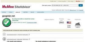 McAfee SiteAdvisor Ekran Grnts