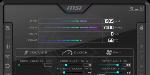 MSI Afterburner Ekran Görüntüsü