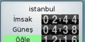 Namaz Vakitleri KDE Plasmoid Uygulamas Ekran Grnts