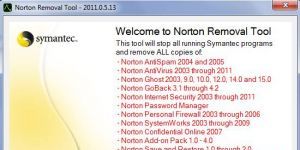 Norton Kaldırma ve Geri Yükleme Aracı Ekran Görüntüsü