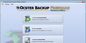 Ocster Backup Freeware Ekran Görüntüsü
